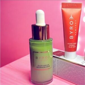 Byroe New York: Celery AHA Serum, Golden Carrot Mask duo Bundle new